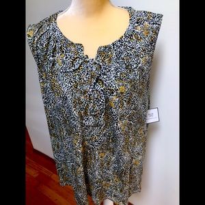 Rafaella Plus Size Animal Print Top